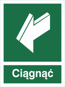 Ciągnąć - Znak ewakuacyjny - AC029