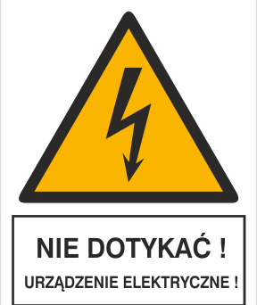 Nie dotykać! Urządzenie elektryczne - Znak elektryczny - HA001