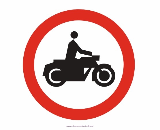 B-4 zakaz wjazdu motocykli