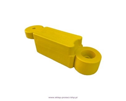 Żółty separator łańcuchowy PVC