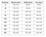 Kurtka ocieplana TARAJ HV - wymiary