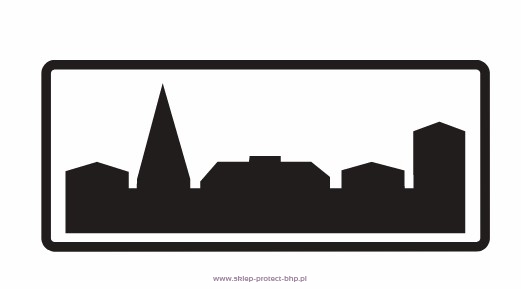 Znak D-42 obszar zabudowany