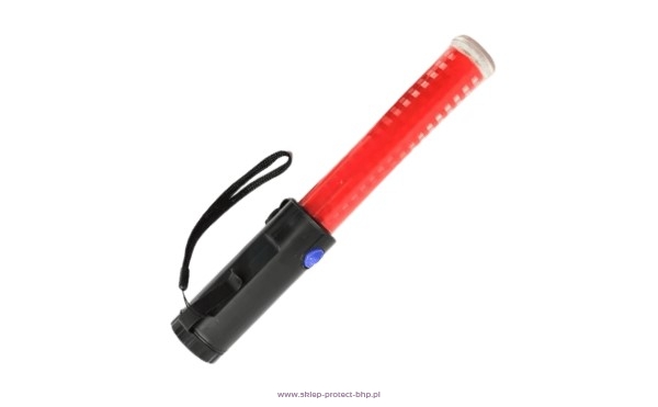 Czerwona pałka do kierowania ruchem