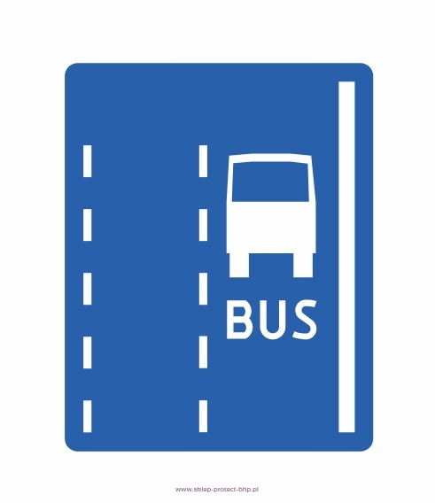 Znak D-12 pas ruchu dla autobusów