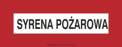 Znak przeciwpożarowy BC111 - Syrena pożarowa
