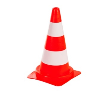 Pachołek PVC U-23, malowany nieodblaskowy 50 cm, lekki