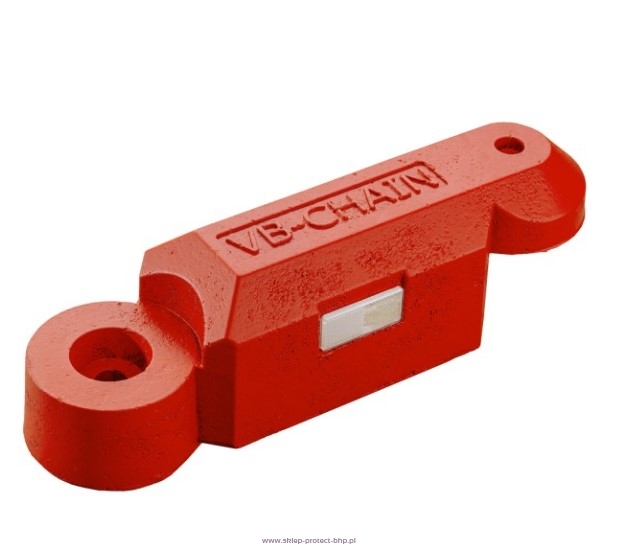 Czerwony separator łańcuchowy PVC