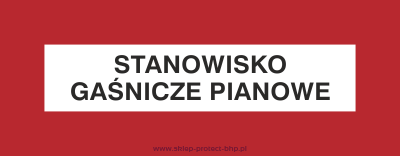 Stanowisko gaśnicze pianowe - Znak przeciwpożarowy - BC123