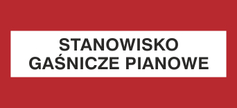 Stanowisko gaśnicze pianowe - Znak przeciwpożarowy - BC123