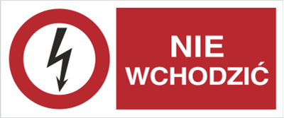 Nie wchodzić - Znak elektryczny - HD005