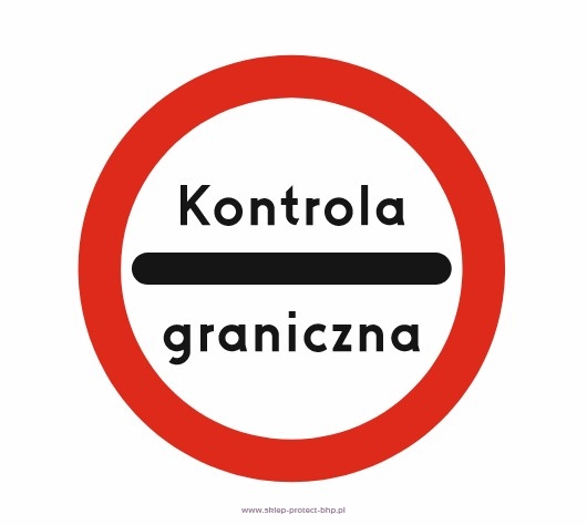 Znak B-32a kontrola graniczna