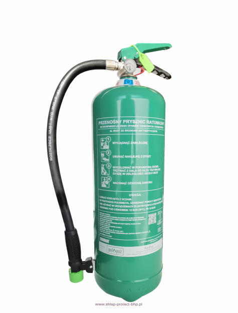 MOBIAK Urządzenie gaśnicze, gaśnica 6L, przenośny prysznic ratunkowy do ciała MEDFIRE®