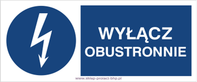 Wyłącz obustronnie - Znak elektryczny - HF004