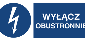 Wyłącz obustronnie - Znak elektryczny - HF004