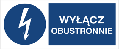 Wyłącz obustronnie - Znak elektryczny - HF004