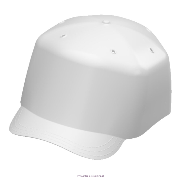 Cuppie 6 - Biały przemysłowy hełm lekki z daszkiem 3 cm 