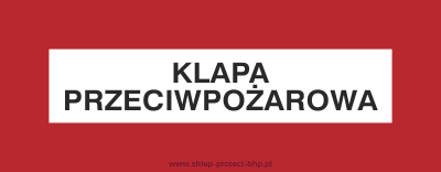 Znak przeciwpożarowy BC116 - Klapa przeciwpożarowa