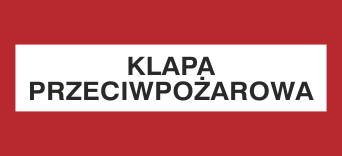 Klapa przeciwpożarowa - Znak przeciwpożarowy - BC116