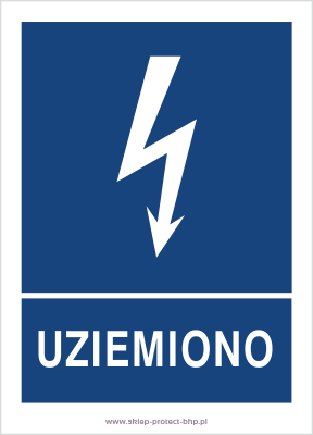 Uziemiono - Znak elektryczny - HG003