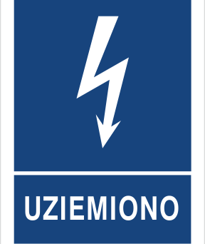 Uziemiono - Znak elektryczny - HG003