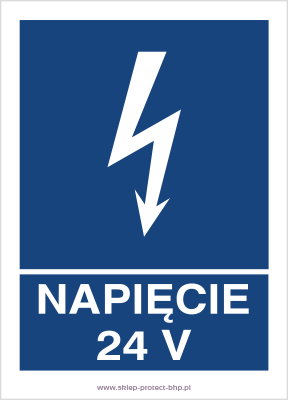 Napięcie 24 V - Znak elektryczny - HG007