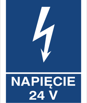 Napięcie 24 V - Znak elektryczny - HG007