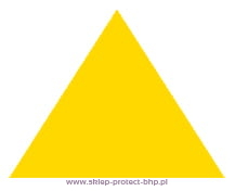 Trójkąty kilometrażowe w kolorze żółtym 200x200x200 mm