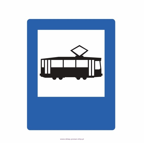 Znak D-17 przystanek tramwajowy