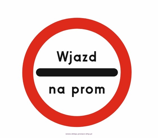 Znak B-32d wjazd na prom