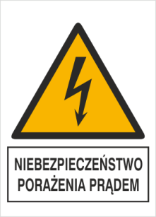 Niebezpieczeństwo porażenia prądem - Znak elektryczny - HA031