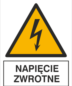 Napięcie zwrotne - Znak elektryczny - HA012