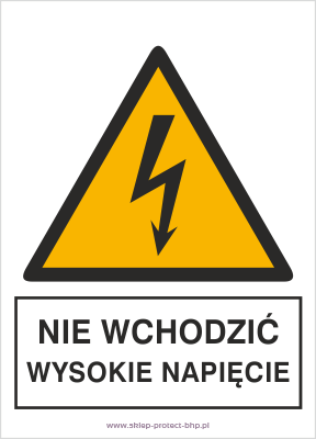 Nie wchodzić wysokie napięcie - Znak elektryczny - HA026