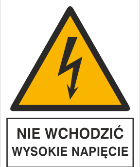 Nie wchodzić wysokie napięcie - Znak elektryczny - HA026