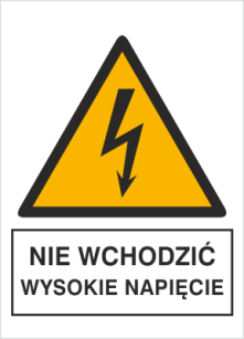 Nie wchodzić wysokie napięcie - Znak elektryczny - HA026