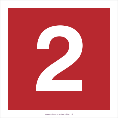 Znak przeciwpożarowy BC022 - Liczba 2