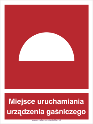 Znak przeciwpożarowy BB003 - Miejsce uruchamiania urządzenia gaśniczego