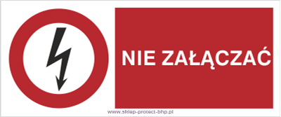 Nie załączać - Znak elektryczny - HD003