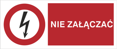 Nie załączać - Znak elektryczny - HD003
