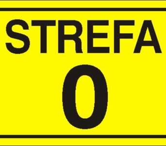 Strefa 0 - Znak ostrzegawczy. Znak informacyjny - NB001