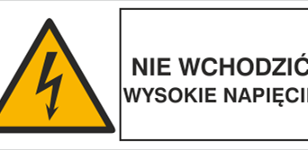 Nie wchodzić wysokie napięcie - Znak elektryczny - HB024