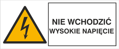 Nie wchodzić wysokie napięcie - Znak elektryczny - HB024